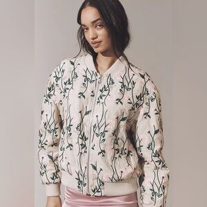 NWT Size M - Avec Les Filles Floral Embroidered  Bomber Jacket (NWT US$ 168)